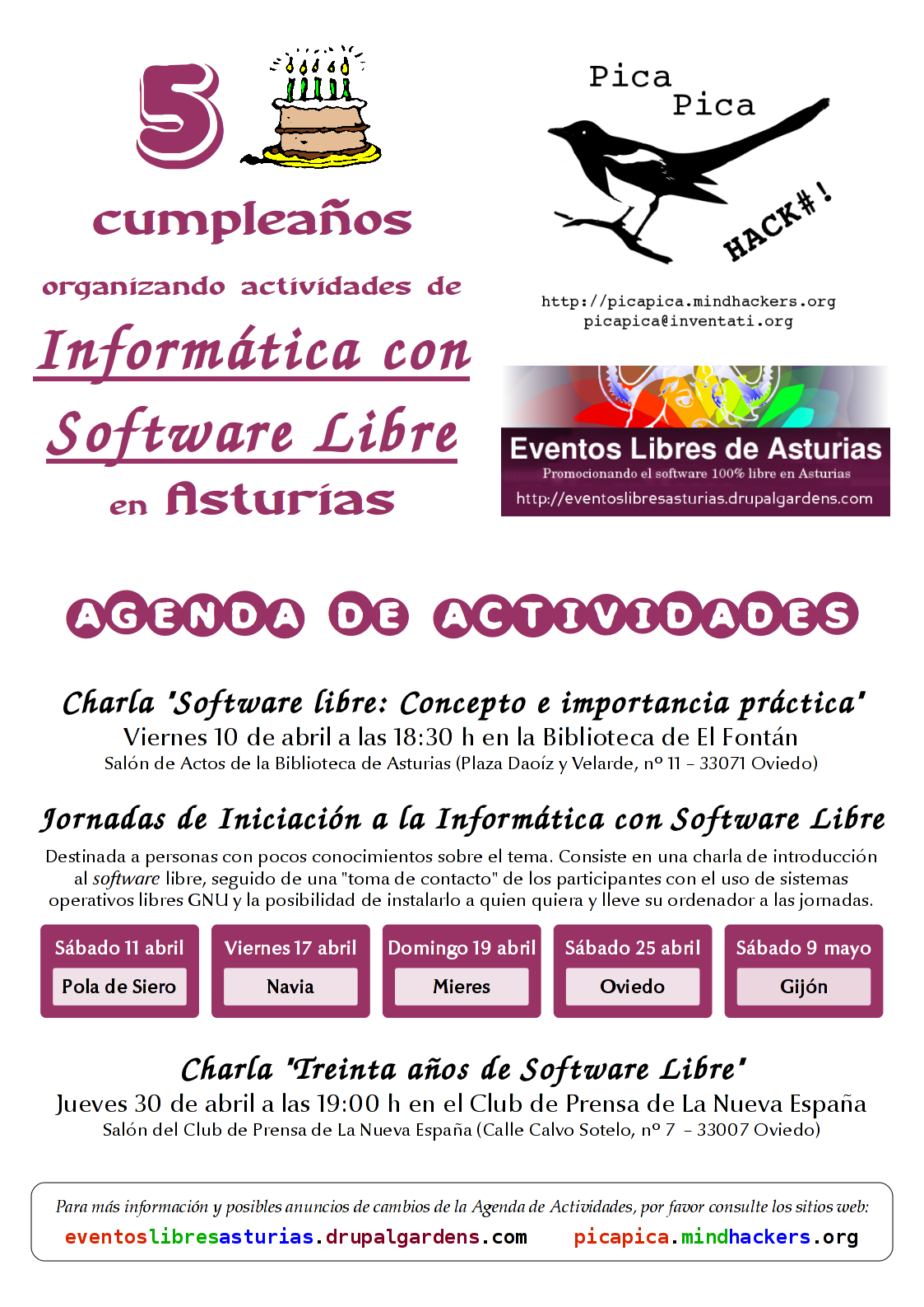 Cartel actividades abril 2015