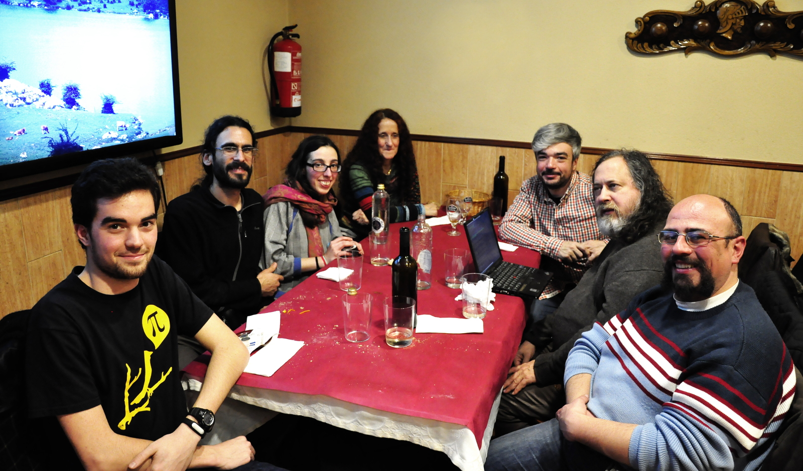 Cenando con Richard Stallman